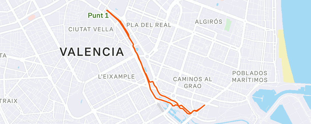 Map of the activity, Lauf am Morgen