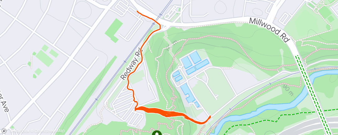 Map of the activity, Ruck on the poop shoot, sewage works hill.