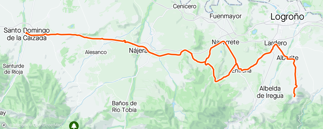 Map of the activity, Clavijo con Nacho y contra el viento 🌬️