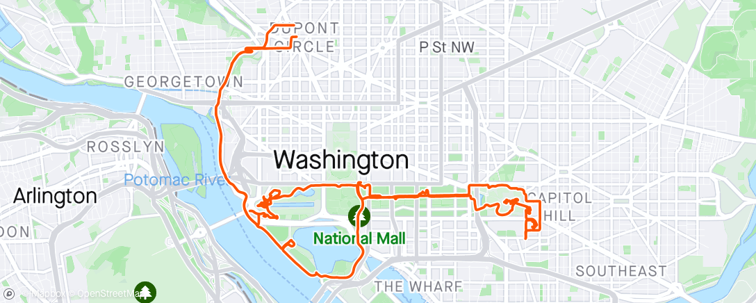 Map of the activity, Cruising the Capital 🇺🇸