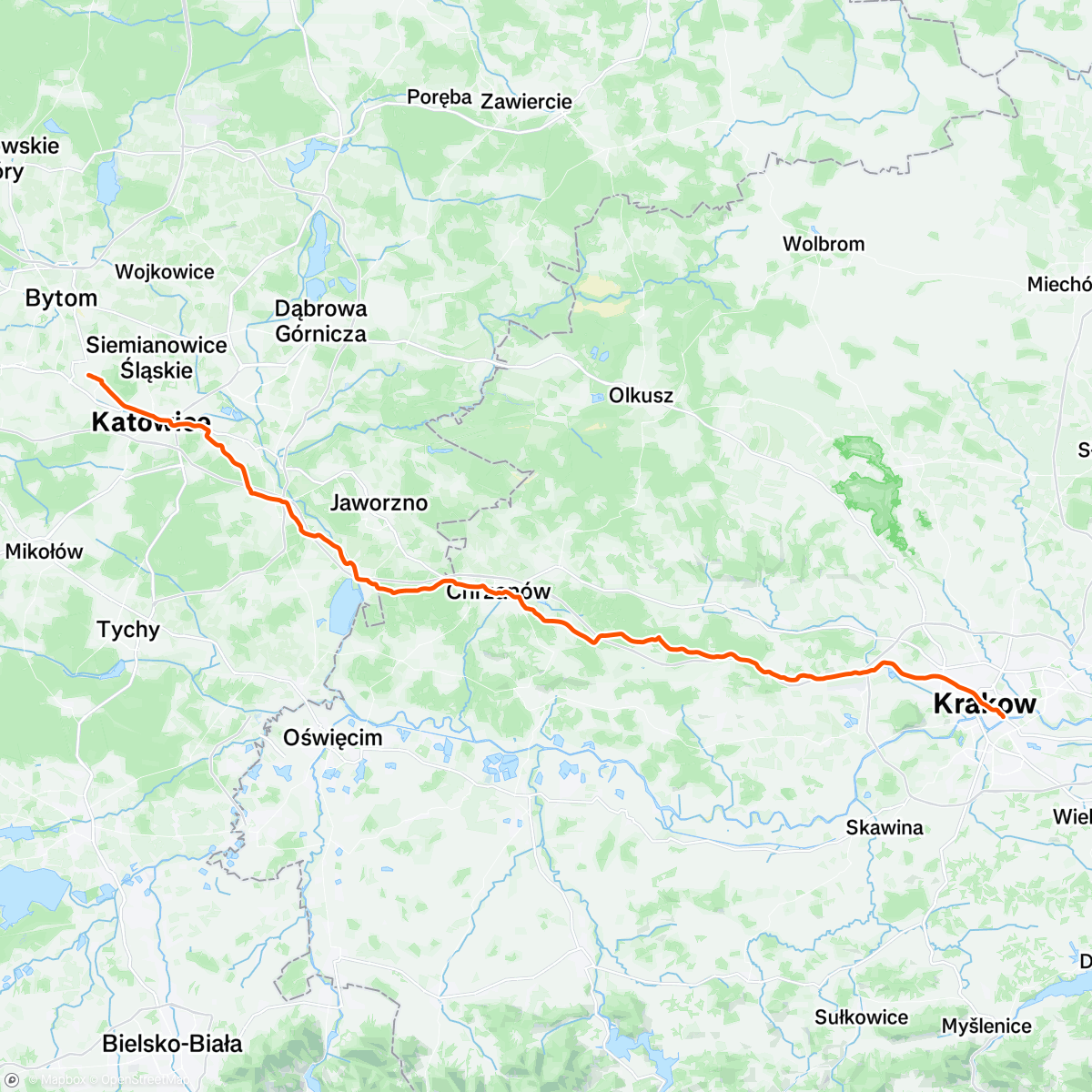 Map of the activity, Chorzów Kraków, śmierć miała dzisiaj inne zajęcia?