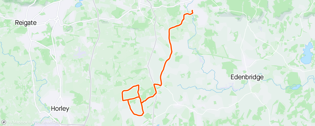 Map of the activity, Solo on the TT bike