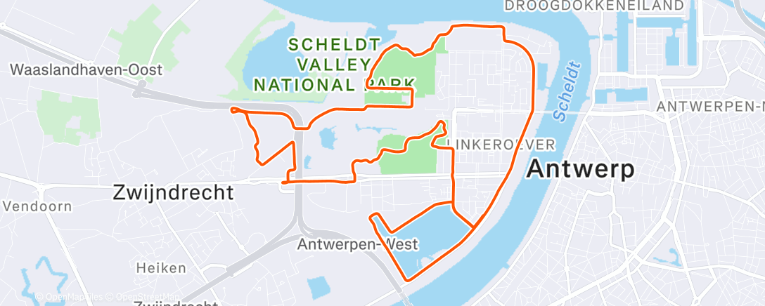 Map of the activity, Speedy long run