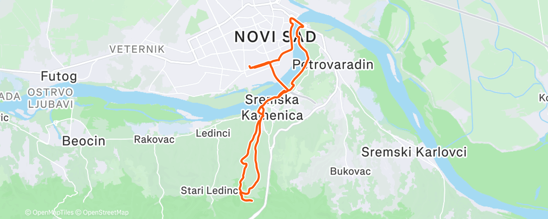 Map of the activity, Дневной велозаезд