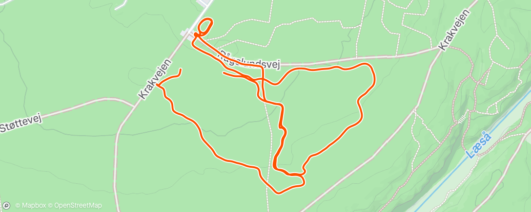 Map of the activity, Lunch Mountain Bike Ride