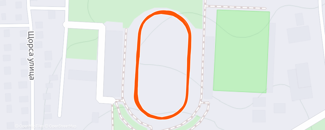 Map of the activity, Afternoon Run