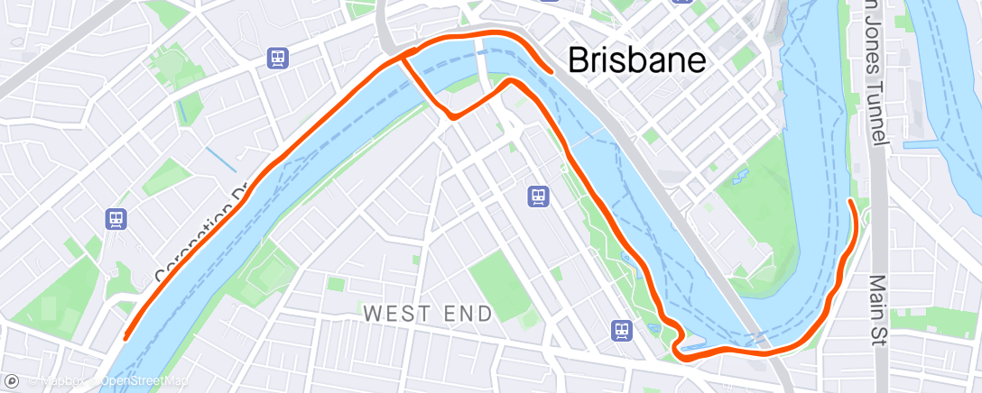 Map of the activity, Morning Run Regatta