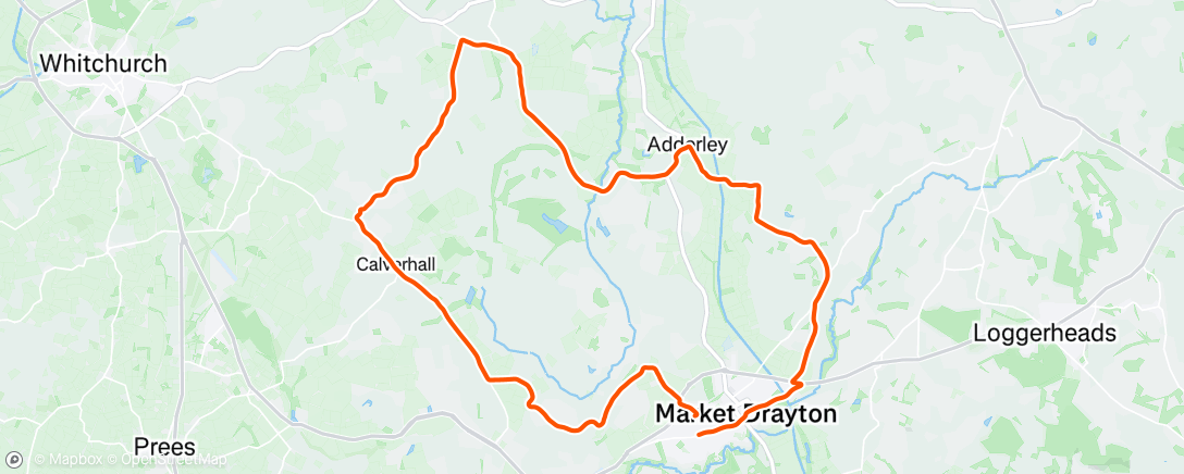 Map of the activity, Timed to perfection - missed the downpour 🙂😁
