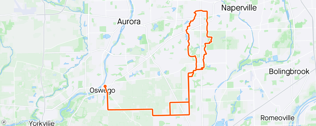 Map of the activity, NBC Saturday Ride