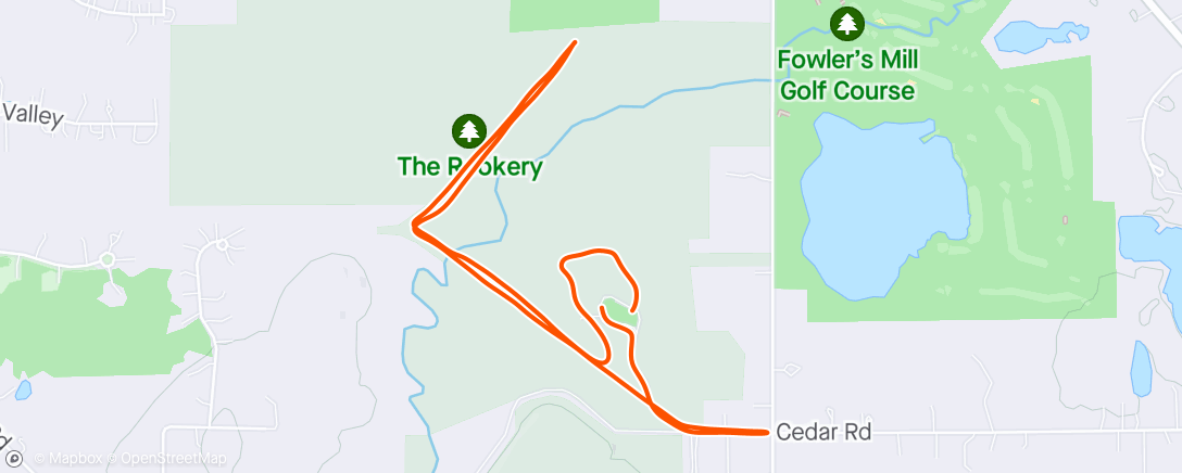 Map of the activity, The Rookery