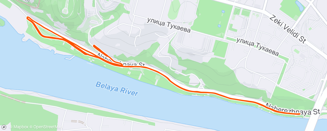 Map of the activity, Вечерний забег