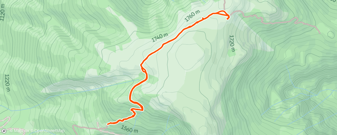 Map of the activity, Afternoon Hike