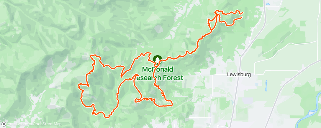 Karte der Aktivität „McDonald Forest 50 K”