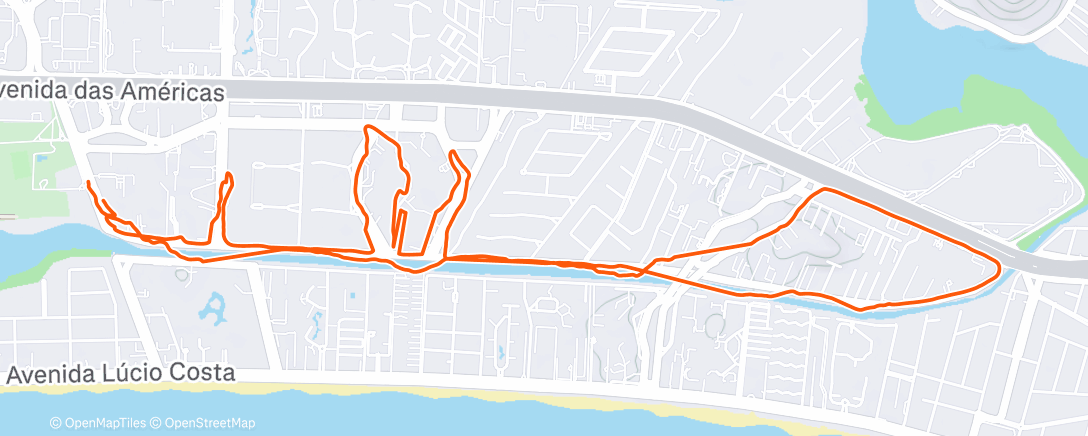 Map of the activity, Pedalada ao entardecer