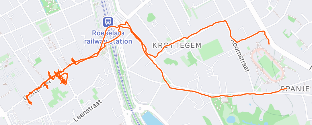 Map of the activity, Namiddagwandeling