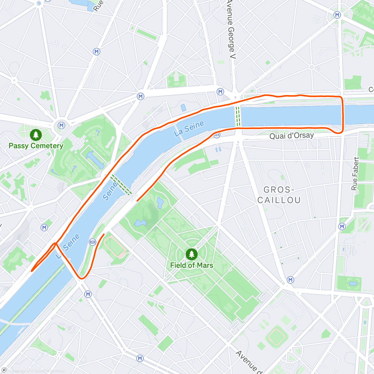 Map of the activity, HALF - EKIDEN DE PARIS 2024 🗼-  1'24'08" - 6ème équipe