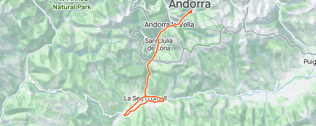 Mapa da atividade, Bicicleta a la hora del almuerzo