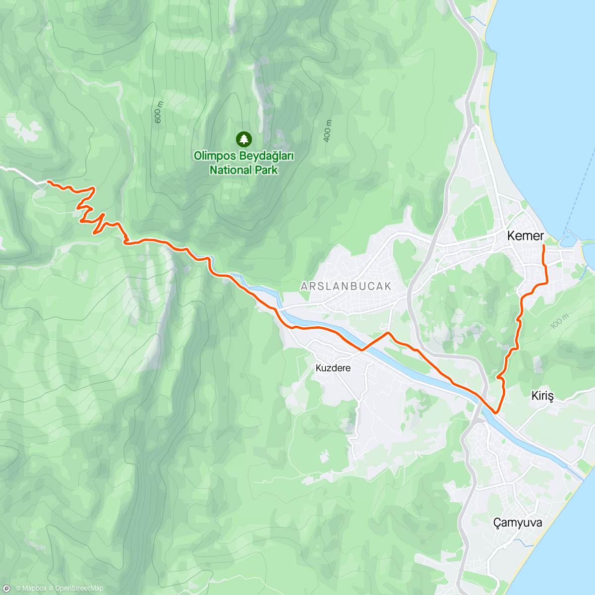 Map of the activity, Daily ride