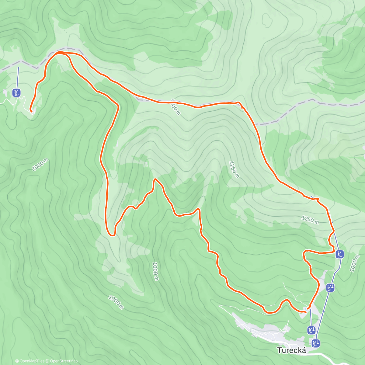 Map of the activity, Krížna 🏔️🚶‍♀️🚶🚶‍♂️🚶🏽‍♀️🚶🏾‍♂️🦮☀️