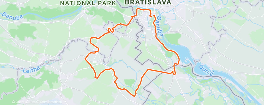 Map of the activity, Berg Prellenkirch Potzneusiedl Mekote Gattendorf Nickelsdor DJ Rajka hradza