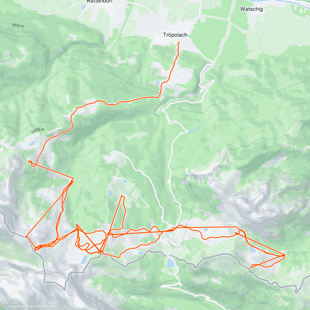Map of the activity, Morning Alpine Ski