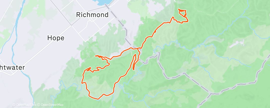 Map of the activity, Morning Run