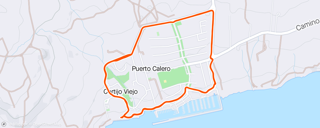 Karte der Aktivität „2x local Calero loops. Top x10 🙌🏻🙌🏻”