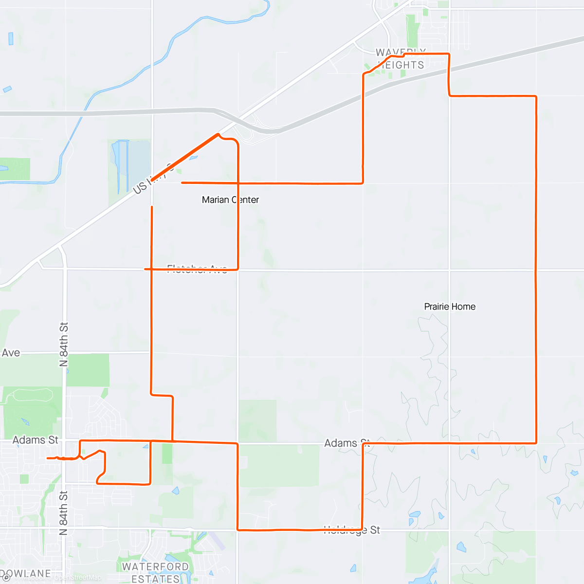 Map of the activity, 04/27/2024-X-Morning Gravel Ride