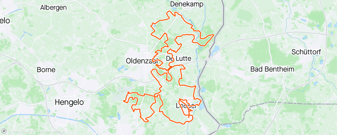 Map of the activity, Strade di Twente Gravelen