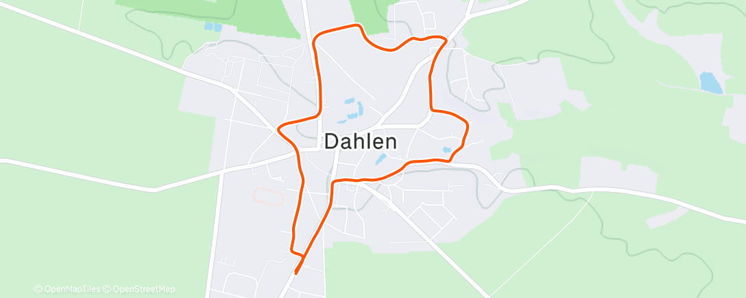 Map of the activity, Morning Run