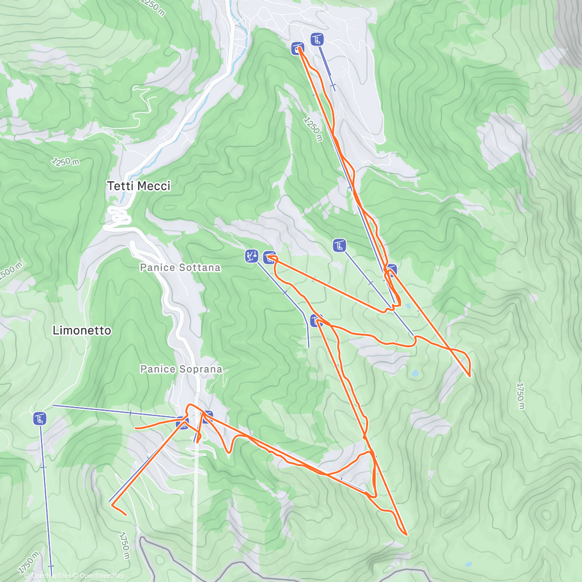 Карта физической активности (Limone Piemonte ski 😍🤩)