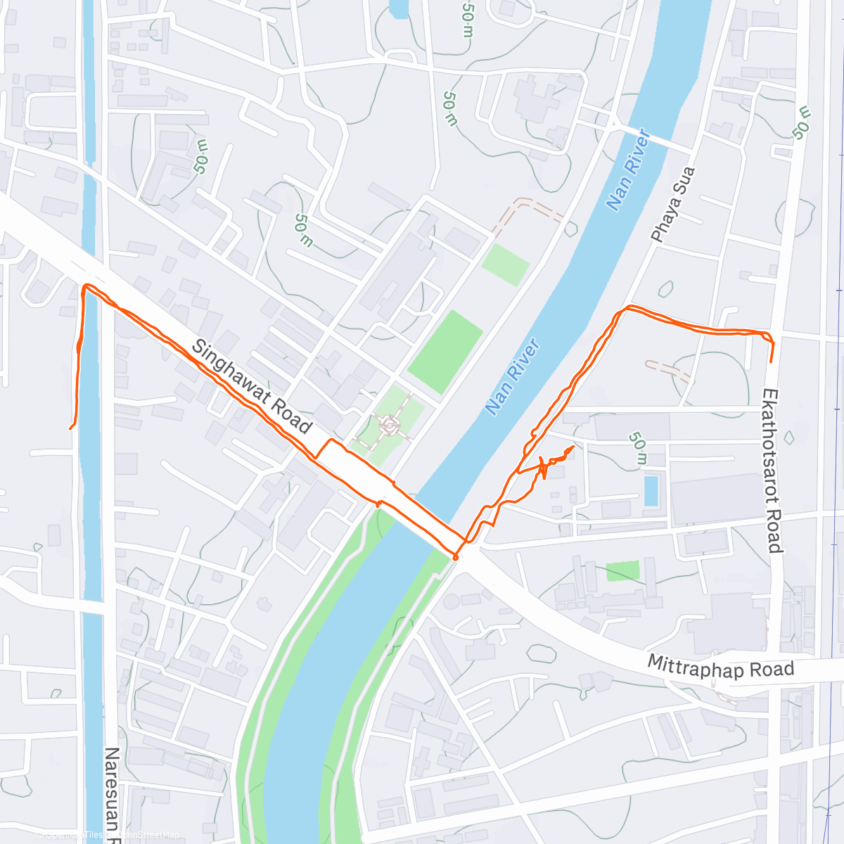 Map of the activity, Phitsanulok Afternoon Walk