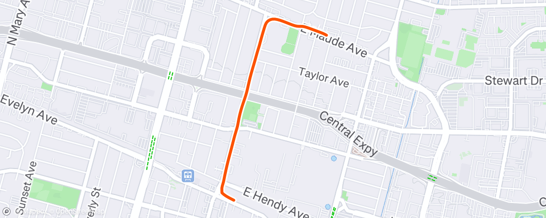 Map of the activity, Lunch Run