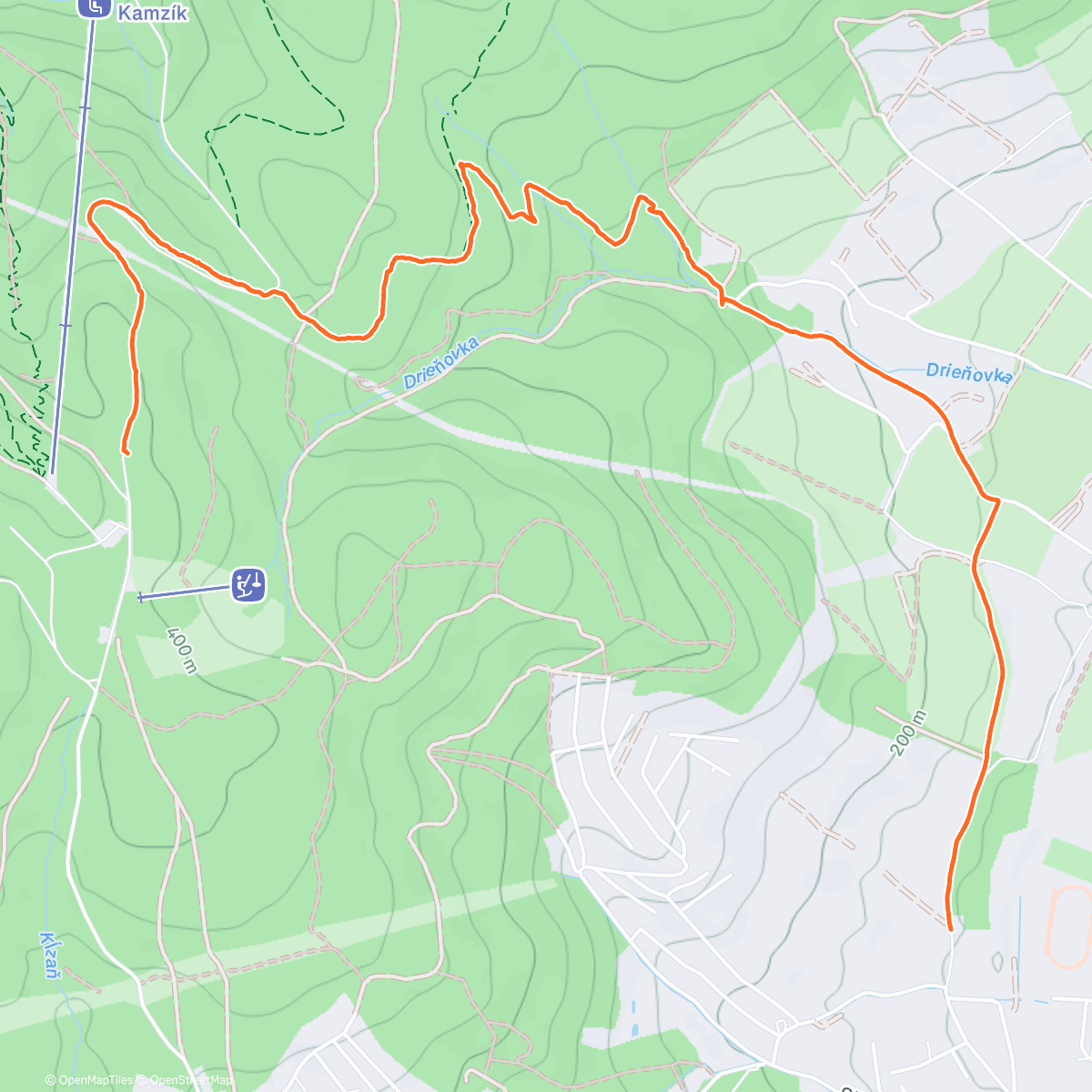 Карта физической активности (Ako na novy(46x na Kamzíku 2025))