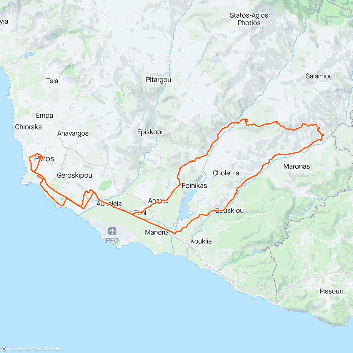 Map of the activity, Morning Ride