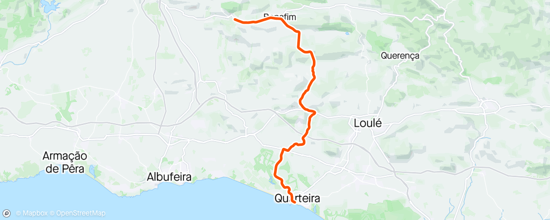 Map of the activity, Volta de bicicleta à hora do almoço