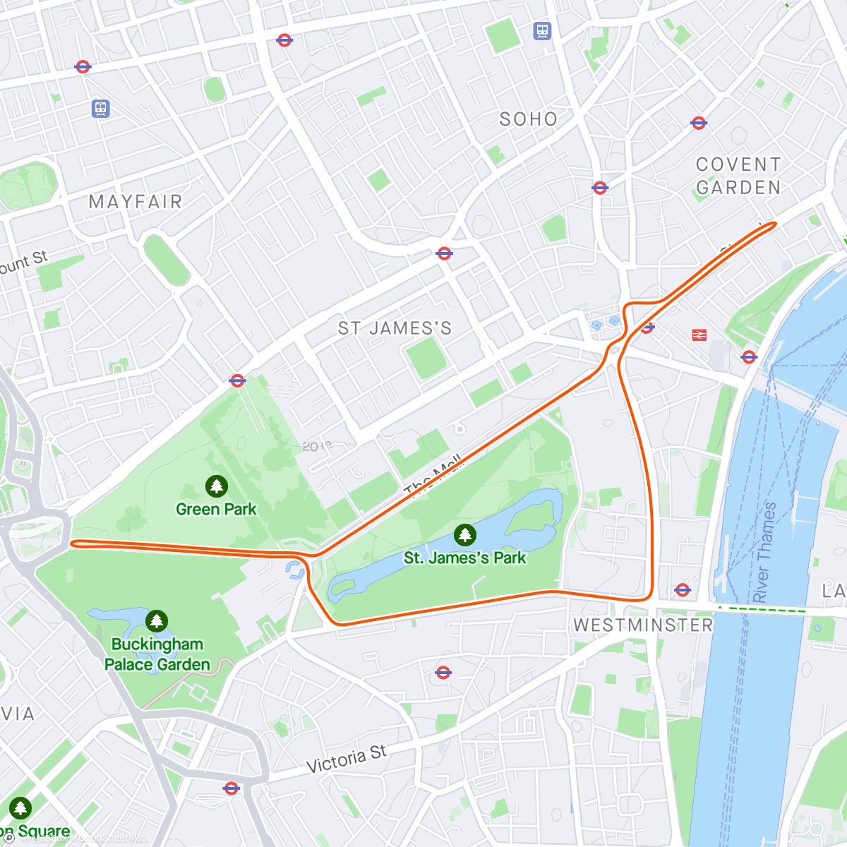Mapa da atividade, Zwift - Mend in London