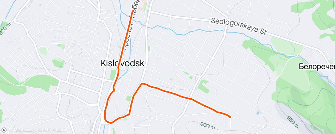 Mapa da atividade, Вечерняя прогулка