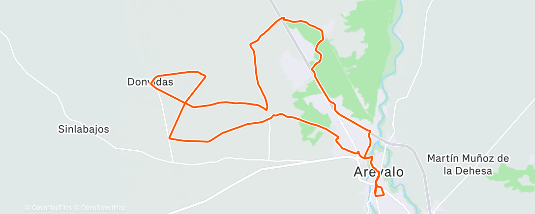 Map of the activity, Lunch Ride