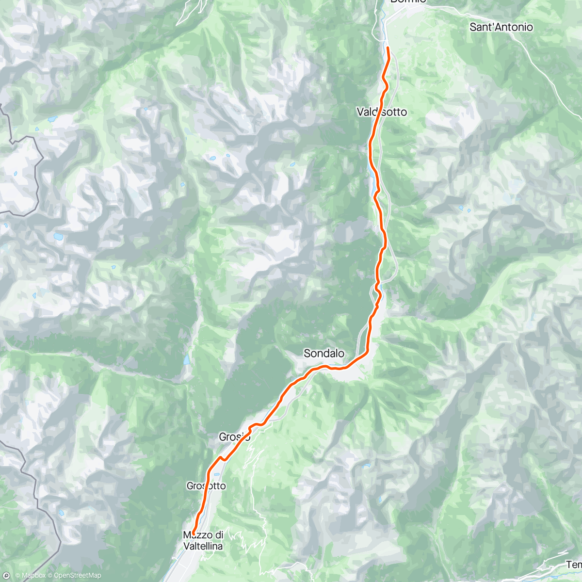 Karte der Aktivität „ROUVY - Bormio to Tirano | Italy”