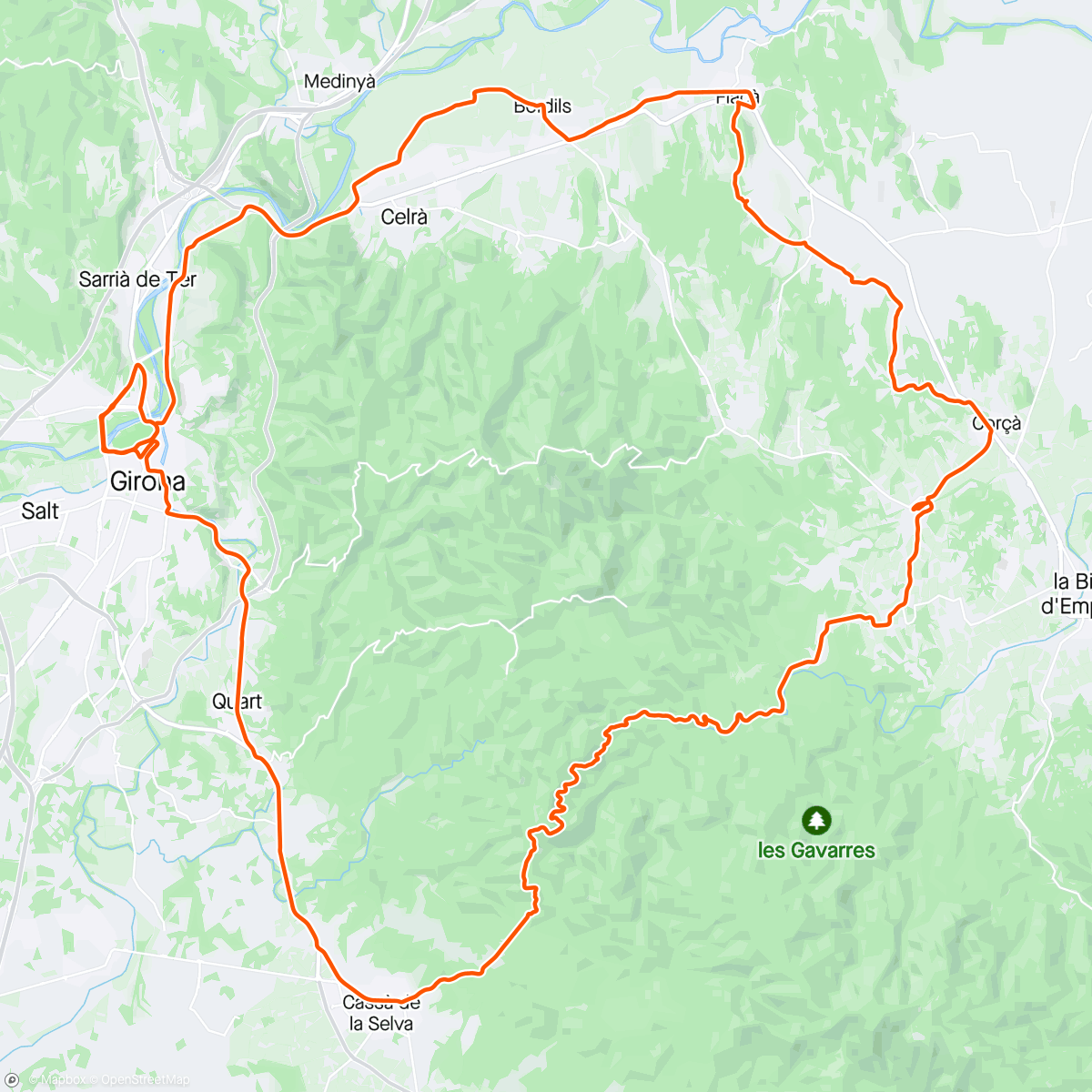 Mappa dell'attività Bicicleta por la tarde
