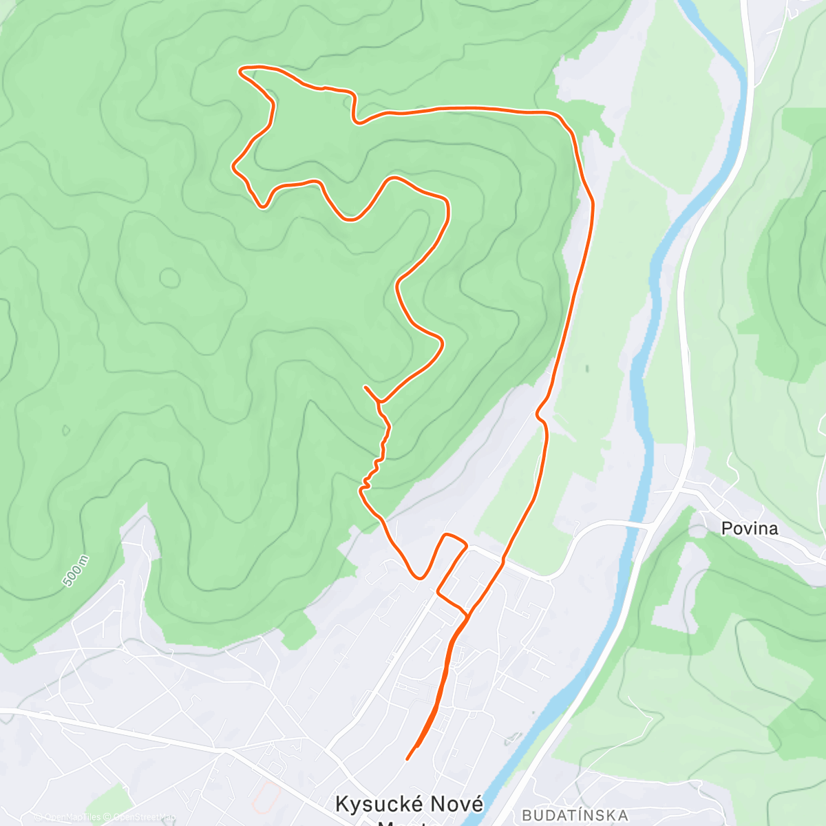 Map of the activity, Morning Mountain Bike Ride