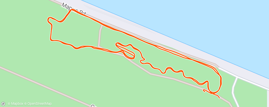 Mapa de la actividad (Duathlon Leg 3 - Run)