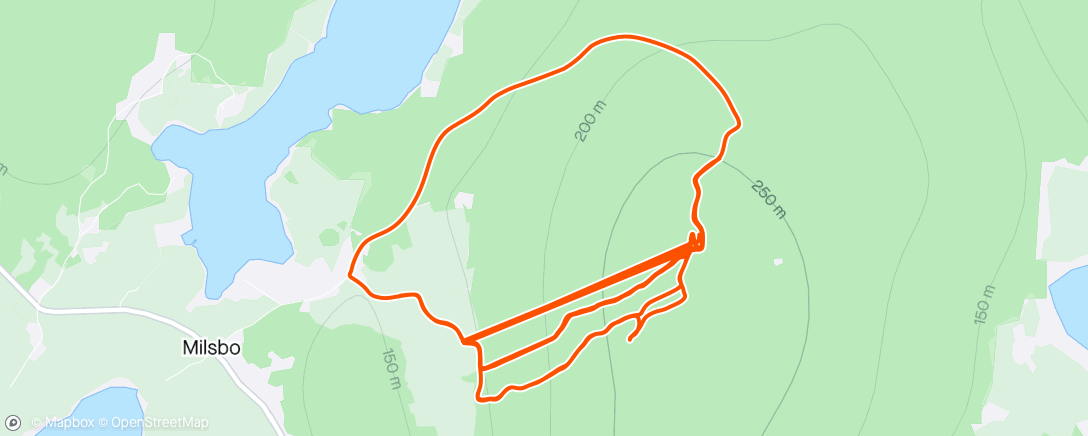 Map of the activity, DSA - hillsprint