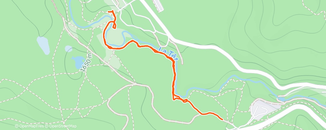 Map of the activity, Family hike