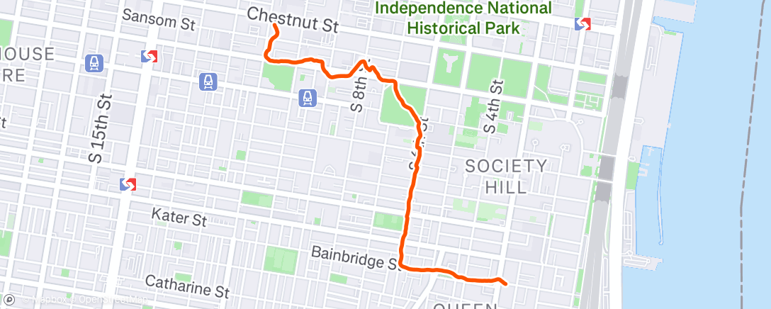 Map of the activity, Morning Walk