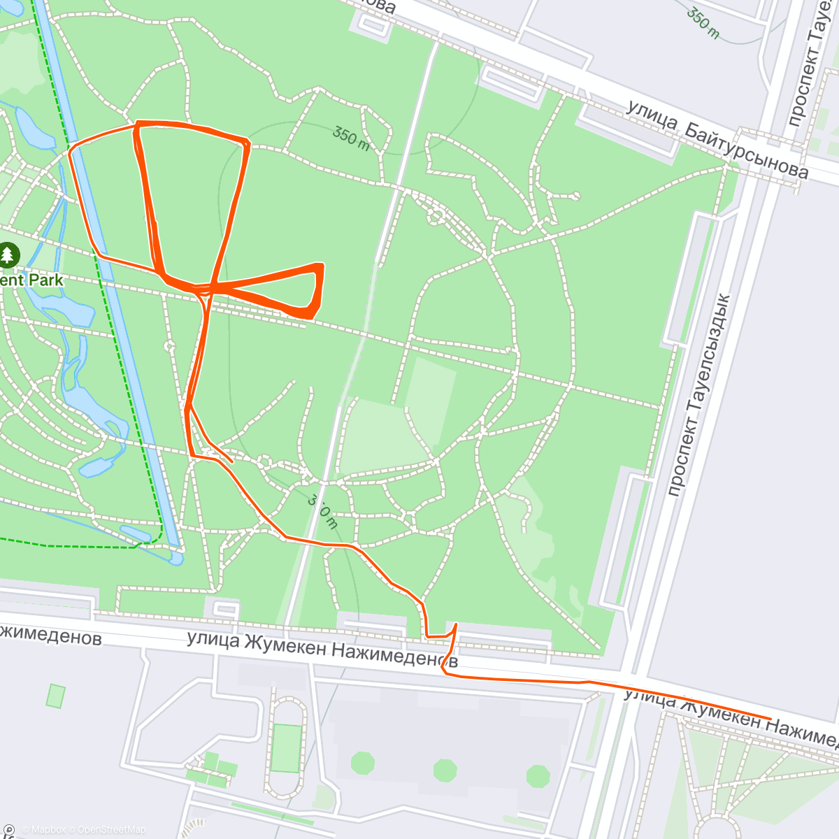 Map of the activity, Morning Run