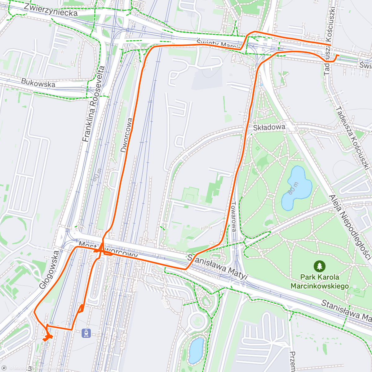 Map of the activity, Kolejki!