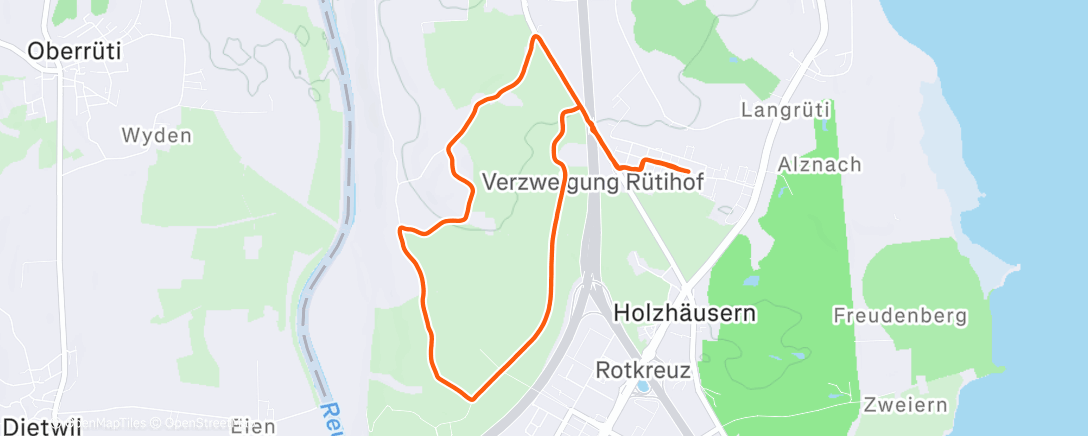 Map of the activity, Lunch Run