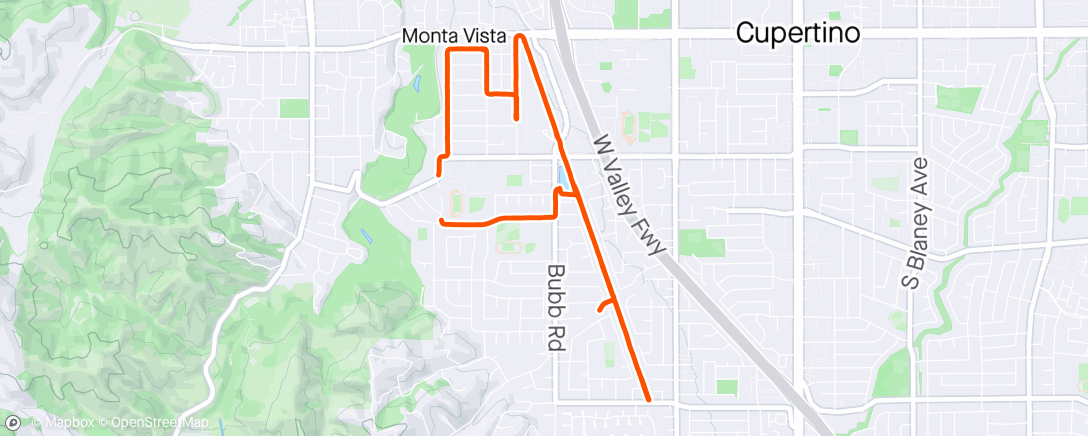 Map of the activity, Quick Evening Ride w/ C.